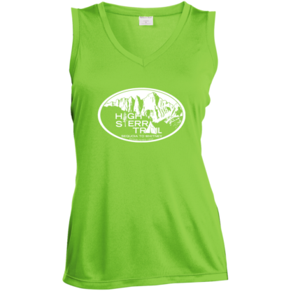 High Sierra Trail 2018 Logo - Ladies' Moisture Absorbing V-Neck - Image 2