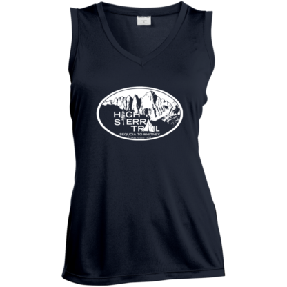 High Sierra Trail 2018 Logo - Ladies' Moisture Absorbing V-Neck - Image 3