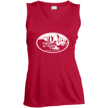 High Sierra Trail 2018 Logo - Ladies' Moisture Absorbing V-Neck - Image 4