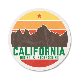 CALIFORNIA HIKING & BACKPACKING OL’ SCHOOL Sticker (vinyl decal)