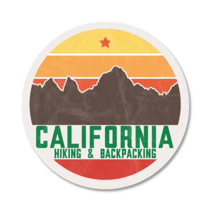 CALIFORNIA HIKING & BACKPACKING OL’ SCHOOL Sticker (vinyl decal)
