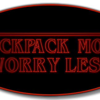 BACKPACK MORE, WORRY LESS (Stranger Things) Sticker (vinyl decal)